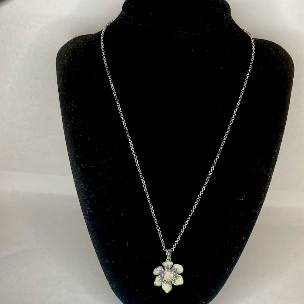 Eternal Bloom Flower Necklace Made w/Swarovski Elements